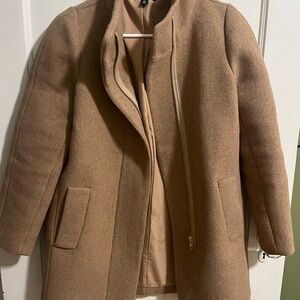 J crew tan city coat 0p